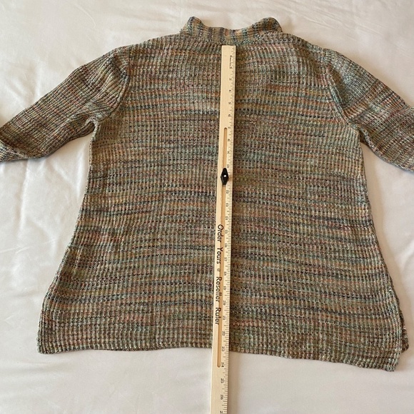 J Jill V-Neck Multicolored Marled Knit Sweater Size Medium‎ - Picture 5 of 9